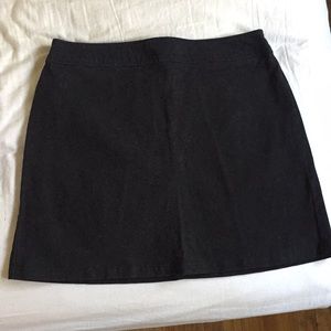 A-line black skater skirt